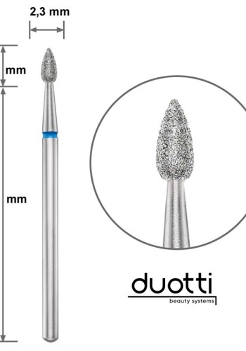 Duotti Diamond Tip Flame Blue 2.3mm/4mm