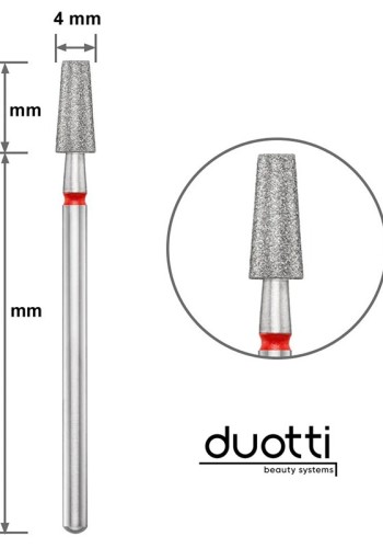 Duotti Diamond Tip Round Red 4mm/9mm