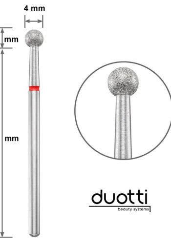 Duotti Diamond Tip Ball Red 4mm