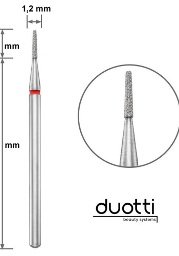 Duotti Diamond Tip Needle Red 1.2mm/6mm